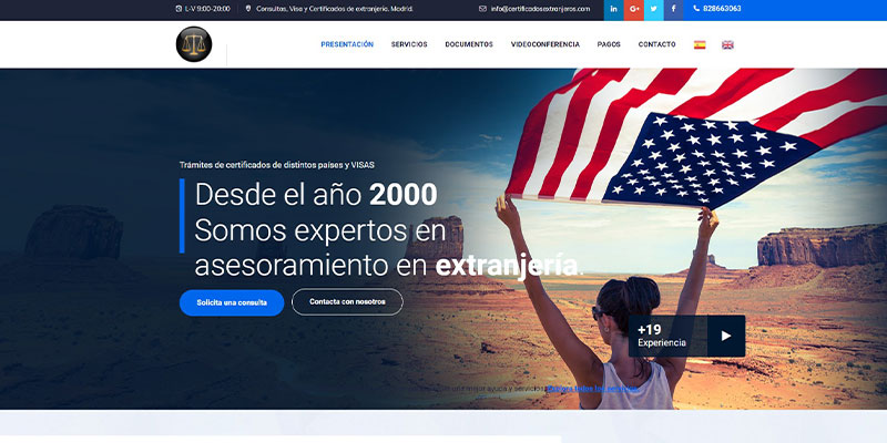 Página Web Certificados Extranjeros